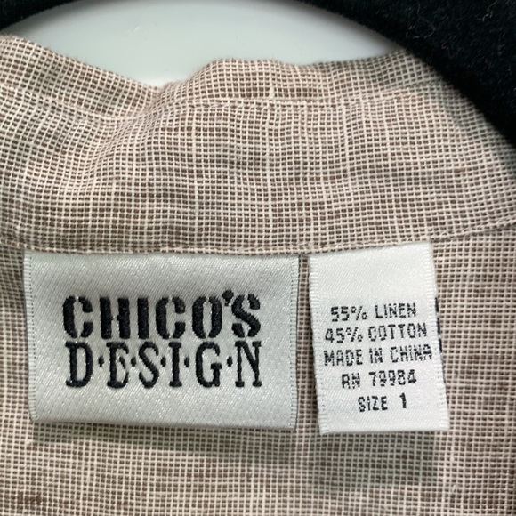 Chico’s linen and cotton blend tunic size 1 - Picture 7 of 8